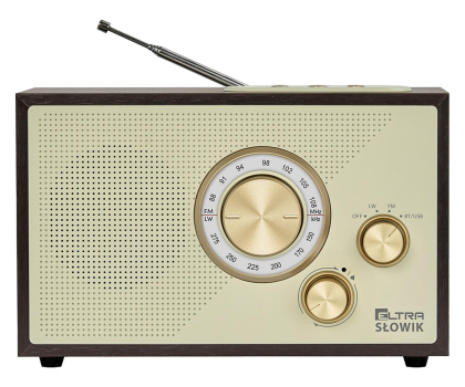Radio i budzik ELTRA SŁOWIK Ciemny Brąz USB/BT